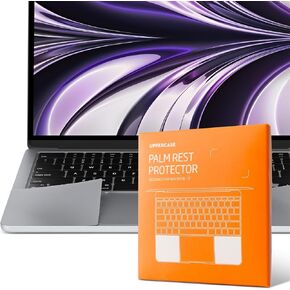 UPPERCASE Premium Palm Rest Protector Skin Cover Set Compatible with 2022 2024 MacBook Air 13" with M2/M3 A2681 A3113, Space Gray