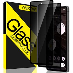 YWXTW [2 Pack for Google Pixel 7A Privacy Screen Protector,9H Hardness Tempered Glass Screen Protector for Google Pixel 7A 6.1",Anti-Scratch Case Friendly Easy Install Bubble Free