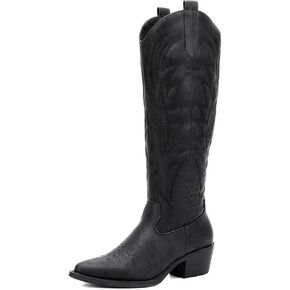 GLOBALWIN Women's The Western Cowboy Cowgirl Embroidered Knee High Boots