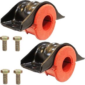 PAIR CODE RED Front Stabilizer Bushing Kit + OEM Bracket Kit FITS 300 2005-2018, Charger 2006-2018, Magnum 2005-2008, Challenger 2008-2018 (25 Millimeter)
