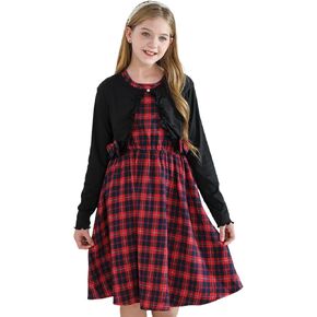 YOURUIKEY Girls Dress Girl Fall Outfit Teen Girl Casual Dresses Irregular Dresses for Kids