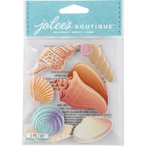 Jolees Boutique Dimensional Stickers, Seashells