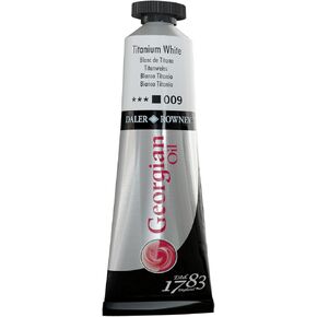 Daler Rowney Georgian Oil Paint Titanium White 38ml Tube - Art Paints for Canvas Paper and More - Oil Painting Supplies for Artists and Students - Artist Oil Paint for Any Skill Set