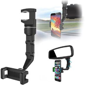 Phone Holder for Car 360 Degree Rotable Phone Mount, Anti Shake Grip, 2024 Model Compatible All iPhone and Android Devices, (Military Grade Material) Multi Angle Adjustment Universal Design