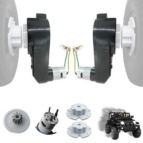 2PCS 24 Volt RS555 35000RPM High-Speed Motor Gearbox for Power Wheels Kid's Ride on Toys Car Motor Upgrade,Pair of 12V-20V High Torque Motor for Kid's Electric Vehicle Replace Parts 18V