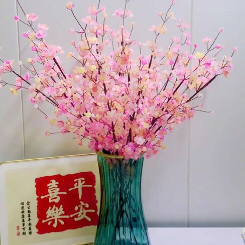 50Pcs Cherry Blossom Acrylic Flower Beads, Mini Floral Spacer Beads for Jewelry Making 5-Petal Gradient Flower Bead Gold-Plated Flowers Bead Charms for Bracelets (Blue-Violet Gradient) in Saudi Arabia
