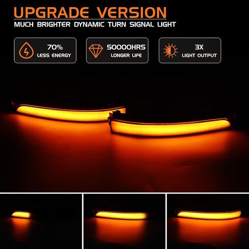 عدسة مدخنة ديناميكية متتابعة Led مرآة جانبية بدوره أضواء الإشارة المؤشر لـ 2011-2018 Volkswagen Jetta MK6 SE، لـ 2012-2019 VW Beetle in Kuwait