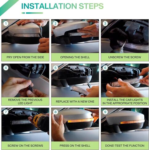 عدسة مدخنة ديناميكية متتابعة Led مرآة جانبية بدوره أضواء الإشارة المؤشر لـ 2011-2018 Volkswagen Jetta MK6 SE، لـ 2012-2019 VW Beetle in Kuwait