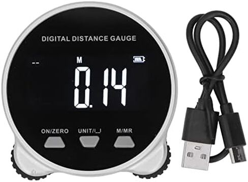 Digital Display Roller Ruler, Digital Electronic Tape Measure 199.999meter Type C Charging Port Semiconductor Microprocessor Rolling Ruler for Length Measuring Tool in Saudi Arabia