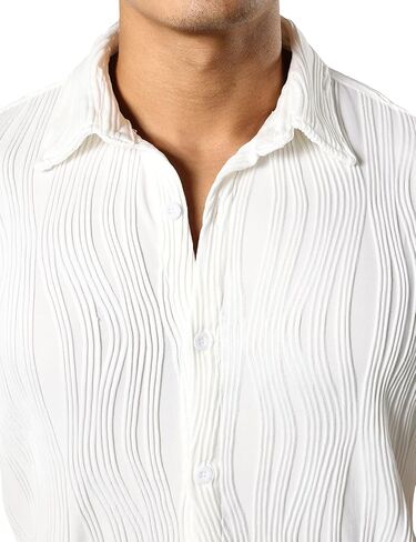 JOGAL Mens 2 Pieces Short Sets Short Sleeve Casual Button Down Shirts Summer Beach Outfits in Saudi Arabia