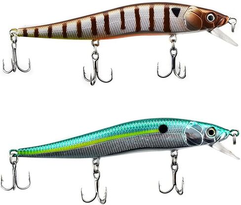 ODS Floating Minnow Lure 4.7" Topwater Crankbait with Treble Hooks for Freshwater Saltwater in Saudi Arabia