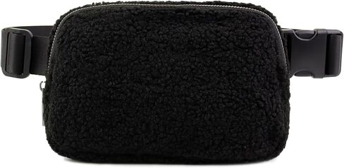 Fanny Pack Crossbody Bags,Small Waist Pouch, Belt Bag for Women and Men Waterproof - Everywhere Belt Bag(Black) in Saudi Arabia