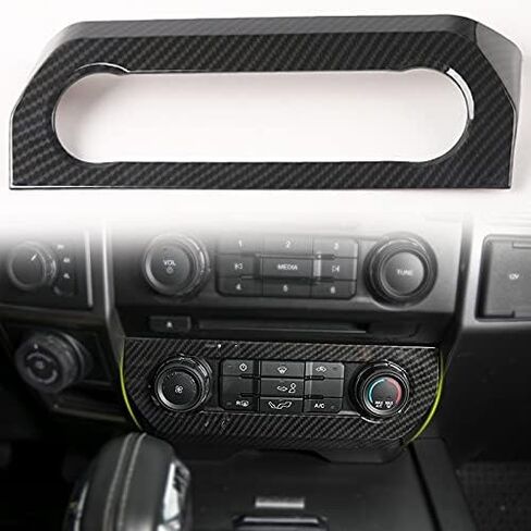 Voodonala for F150 Air Condition Decoration Trim Inner Accessories for Ford F150 2015 up(Carbon Fiber Grain) in Saudi Arabia