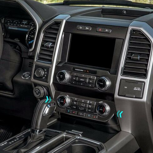 Voodonala for F150 Air Condition Decoration Trim Inner Accessories for Ford F150 2015 up(Carbon Fiber Grain) in Saudi Arabia