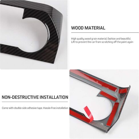 Voodonala for F150 Air Condition Decoration Trim Inner Accessories for Ford F150 2015 up(Carbon Fiber Grain) in Saudi Arabia