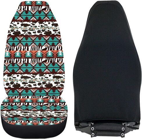 American Flag Deer Car Seat Cover Hunting Style Front Seat Covers 2 pc, Women Men Vehicle Seat Protector Car Mat Covers, Universal Fit Most Vehicle, Cars, Sedan, Truck, SUV, Van in Saudi Arabia