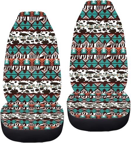 American Flag Deer Car Seat Cover Hunting Style Front Seat Covers 2 pc, Women Men Vehicle Seat Protector Car Mat Covers, Universal Fit Most Vehicle, Cars, Sedan, Truck, SUV, Van in Saudi Arabia