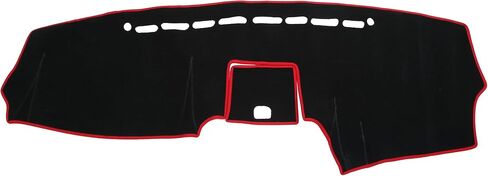 Dashboard Cover Compatible for Hyundai Santa Fe 2007-2012, Non-Slip Polyester Black Red Dash Cover Mat Dash Board Protector Cover in Saudi Arabia