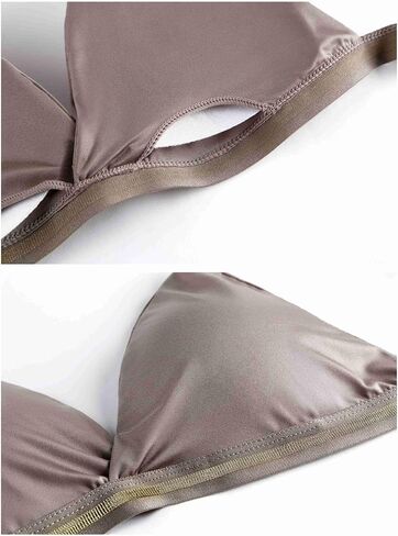 Women Ice Silk Padded Bra Briefs 2 Piece Lingerie Set in Saudi Arabia