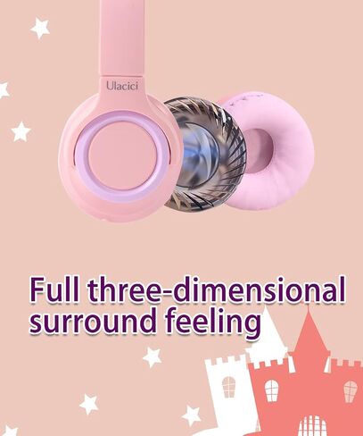 Kids Headphones,Kids Headphones for School,Headphones for Kids with Volume Limit of 94 db,Wired Children Headphones for Travel/Tablet Adjustable Headband Foldable(Blue) in Saudi Arabia