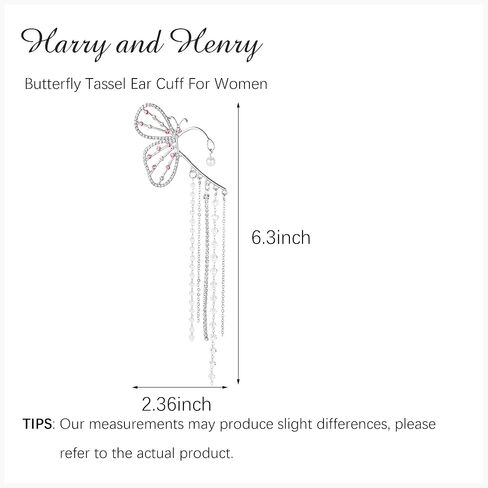 Butterfly Ear Cuff Zircon Butterfly Earrings for Women No Piercing Butterfly Wrap Earrings Dainty Butterfly Cartilage Earrings Gifts for Her in Kuwait