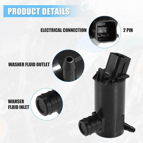 ACROPIX Windshield Washer Motor Pump Fit for Hyundai Accent 2006-2011 for Kia Rio 2001-2011 No.98510-1C000 - Pack of 1 in Saudi Arabia