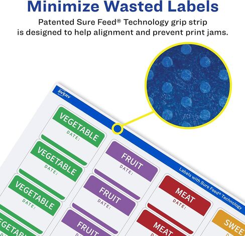 Avery Matte White Removable Rectangle Labels with Sure Feed Technology, 2" x 2-5/8", 1,500 Removable Labels, Laser/Inkjet Printable Labels in Saudi Arabia