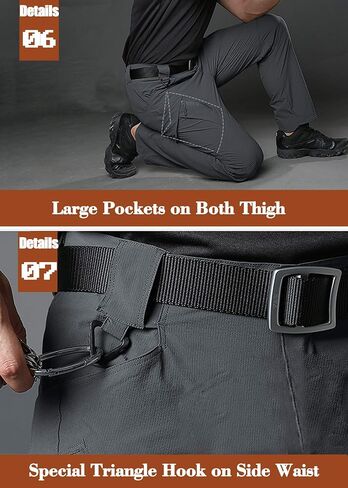 MAGCOMSEN Men's Quick Dry Hiking Pants with 9 Pockets Outdoor Lightweight Travel Fishing Work Tactical Pants in Saudi Arabia
