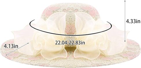 Haoohu Women's Church Derby Hat Wide Brim Bow Bucket Hat Wedding Dress Hat Fascinator Bridal Tea Party Hat in Kuwait