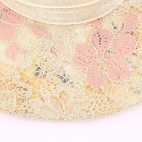 Haoohu Women's Church Derby Hat Wide Brim Bow Bucket Hat Wedding Dress Hat Fascinator Bridal Tea Party Hat in Kuwait