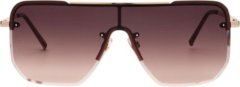 Sofia Vergara x Foster Grant نظارة شمسية مستطيلة ذات إصدار محدود للنساء من Sofia Vergara x Foster Grant، ذهبية لامعة، 70 مم in Kuwait