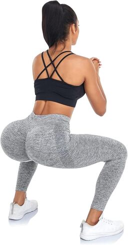 WANAYOU النساء بعقب رفع تجريب طماق عالية الخصر Scrunch بعقب اليوغا السراويل الجوارب in Kuwait