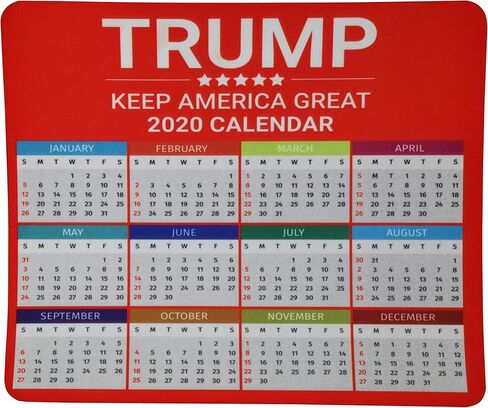 لوحة ماوس لأجهزة الكمبيوتر والألعاب الإلكترونية - تصميم TRUMP KEEP AMERICA GREAT 2020 CALENDAR - لوحة ماوس للاعبين، تصميم عملي وغير قابل للانزلاق، لوحة ماوس مثالية للكمبيوتر المحمول والكمبيوتر الشخصي in Kuwait