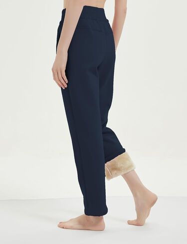 Gihuo Women's Sherpa Lined Sweatpants Winter Warm Fleece Lined Sweatpants with Pockets Fleece Jogger Pants in Saudi Arabia