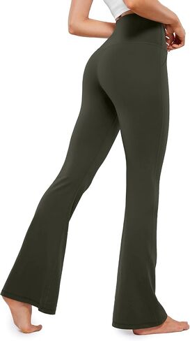 JADD سراويل اليوغا النسائية المضيئة مع جيوب كروس عالية الخصر Bootcut مضيئة طماق البطن التحكم تجريب سروال فستان in Saudi Arabia