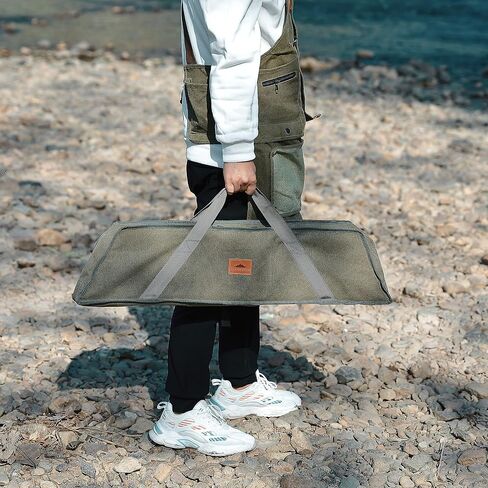 CAMPINGMOON Camping Grill Table with Canvas Carrying Bag (Removable Center Plates Type (T-503)) Medium Silver in Saudi Arabia