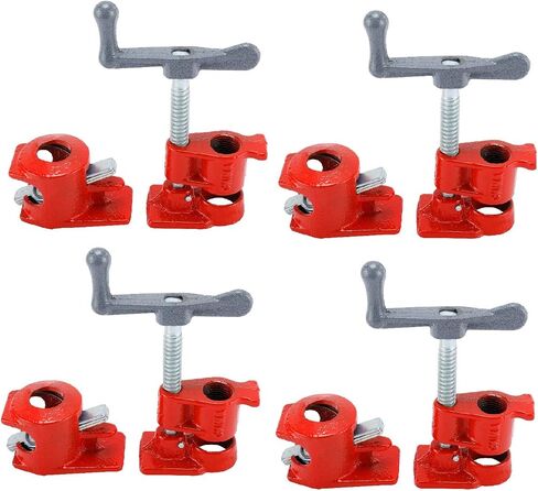 4 Pcs 1/2 Inch T Handle Wood Gluing Pipe Clamp Cast Iron Heavy Duty Woodworking Clamps in Saudi Arabia