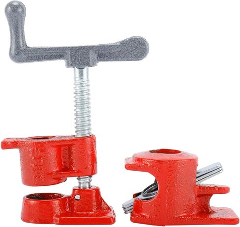 4 Pcs 1/2 Inch T Handle Wood Gluing Pipe Clamp Cast Iron Heavy Duty Woodworking Clamps in Saudi Arabia