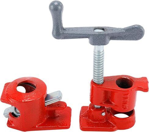 4 Pcs 1/2 Inch T Handle Wood Gluing Pipe Clamp Cast Iron Heavy Duty Woodworking Clamps in Saudi Arabia