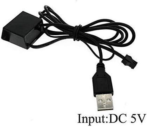 DC 5V Portable USB El Wire Neon Strip Light Driver EL Tape Controller EL Panel Driver Unit Inverter(DC-5V) in Saudi Arabia