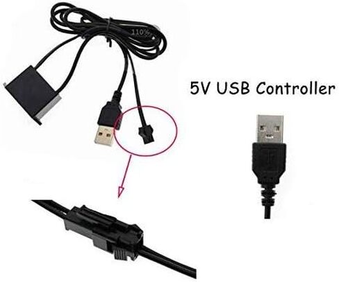 DC 5V Portable USB El Wire Neon Strip Light Driver EL Tape Controller EL Panel Driver Unit Inverter(DC-5V) in Saudi Arabia