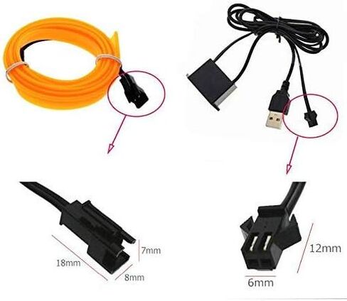 DC 5V Portable USB El Wire Neon Strip Light Driver EL Tape Controller EL Panel Driver Unit Inverter(DC-5V) in Saudi Arabia