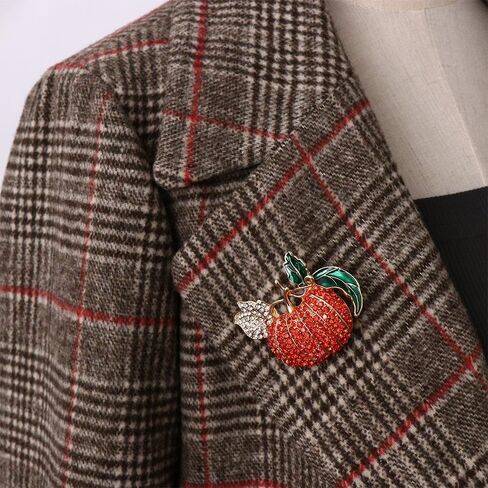 Enamel Pumpkin Brooch Pin, Pumpkin Lapel Pin for Women Girls, Creative Vintage Thanksgiving Pumpkin Brooch for Women Girls(B) in Saudi Arabia