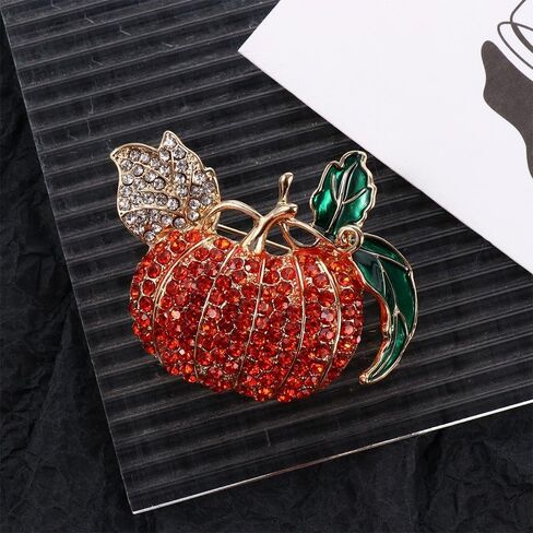 Enamel Pumpkin Brooch Pin, Pumpkin Lapel Pin for Women Girls, Creative Vintage Thanksgiving Pumpkin Brooch for Women Girls(B) in Saudi Arabia
