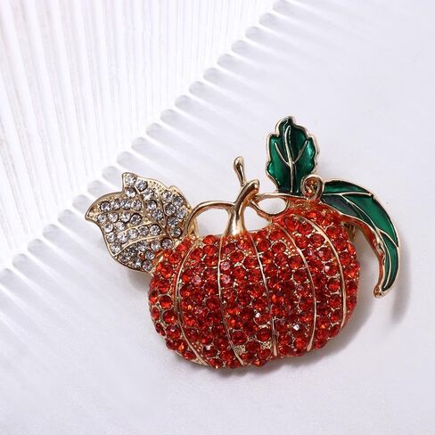 Enamel Pumpkin Brooch Pin, Pumpkin Lapel Pin for Women Girls, Creative Vintage Thanksgiving Pumpkin Brooch for Women Girls(B) in Saudi Arabia