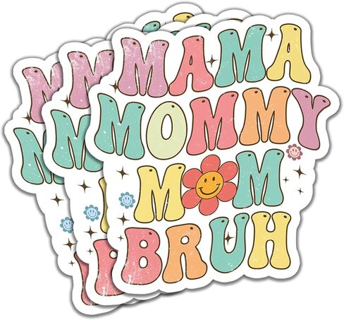 ملصق Mom Bruh لزجاجات المياه 3 قطع ملصقات للأم Mama Mommy Mom Bruh Mom Life ملصقات كمبيوتر محمول مقاومة للماء من الفينيل لتزيين الكمبيوتر المحمول، لوح التزلج in Kuwait