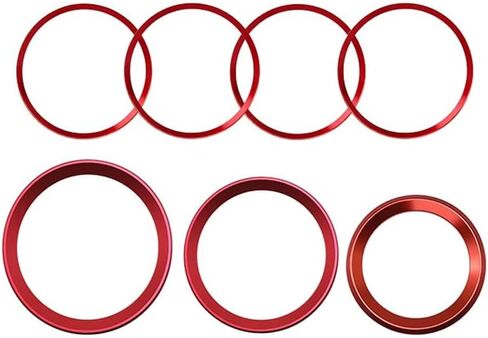 SANRILY 7PCS Emblem Decorative Ring Fit for BMW Front Hood Trunk 74mm Badge Logo Rings/69mm Wheel Center caps hub Cover Ring/Emblem Decal Replacement in Saudi Arabia