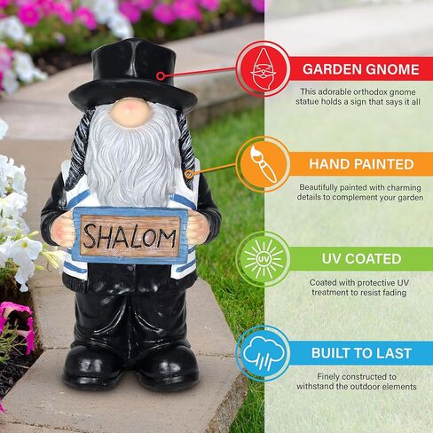 تمثال جنوم أرثوذكسي إكسهارت مع علامة شالوم، 6 × 4.5 × 11 بوصة in Kuwait