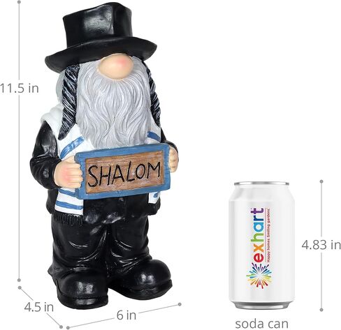 تمثال جنوم أرثوذكسي إكسهارت مع علامة شالوم، 6 × 4.5 × 11 بوصة in Kuwait