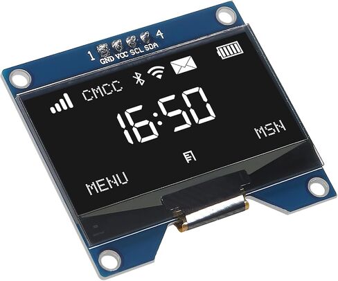 2 قطعة 1.54 بوصة OLED وحدة 12864 128x64 الأبيض SSD1309 سائق IIC المسلسل عرض لوحة تركيبية ل Raspberry Pi (أبيض) in Saudi Arabia